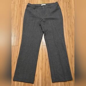 Christopher & Banks Petite Charcoal Wide Leg Pants